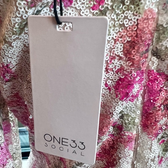 NWT One33 Social Vintage Pink Floral Minidress Size 8 - Picture 14 of 15